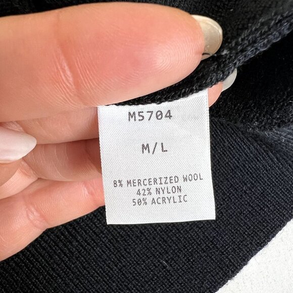 Kerisma Womens M/L Short Sleeve Turtle Neck Oversized Mercerized Wool Blend Top - Picture 6 of 7